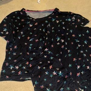 Secret Treasures Black Star Pajama Set